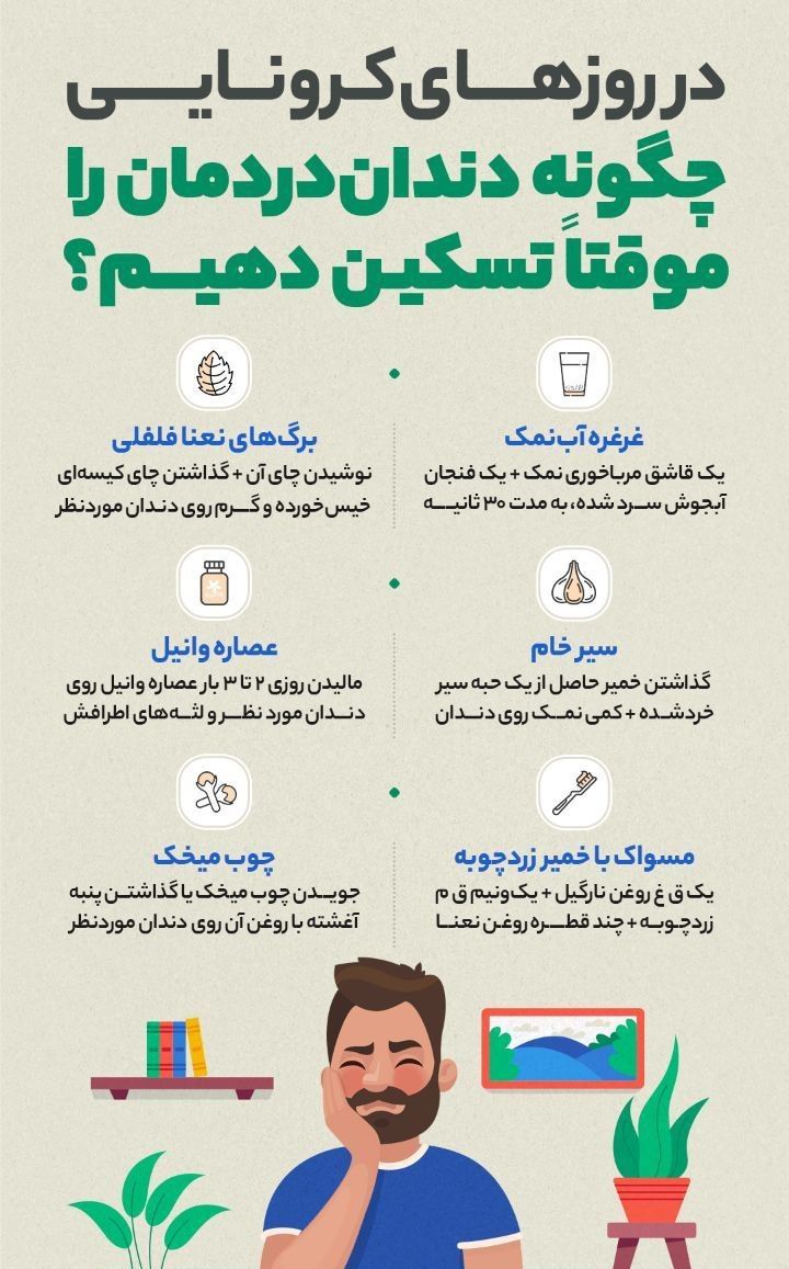درمان‌های خانگی برای تسکین درد دندان