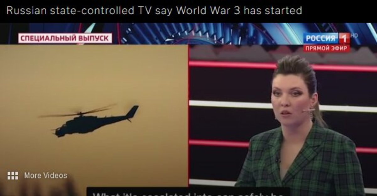 تلویزیون دولتی روسیه: جنگ جهانی سوم آغاز شد