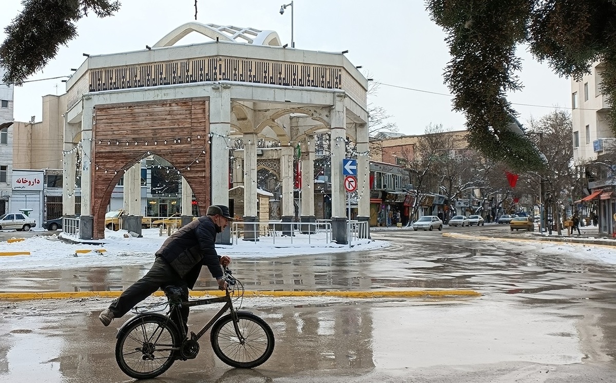 تصاویر| بارش برف بهاری در اردبیل