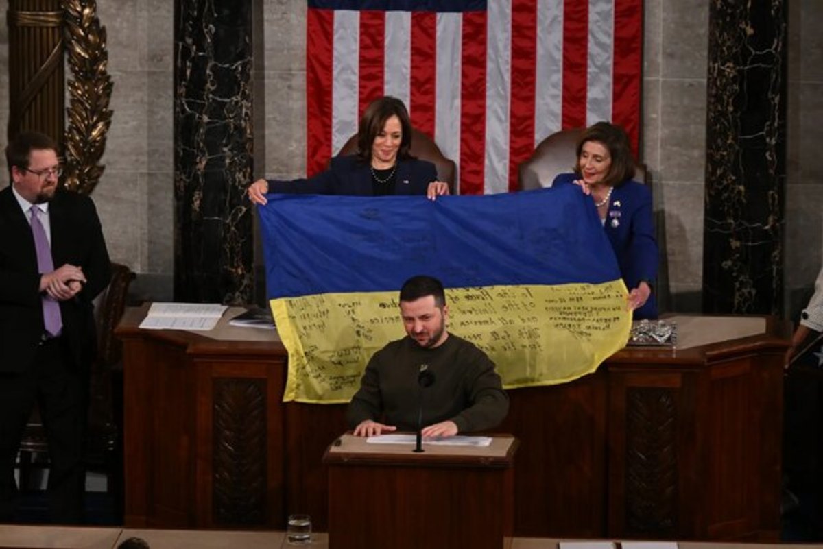 ادعای رئیس‌جمهور اوکراین علیه ایران در کنگره آمریکا
