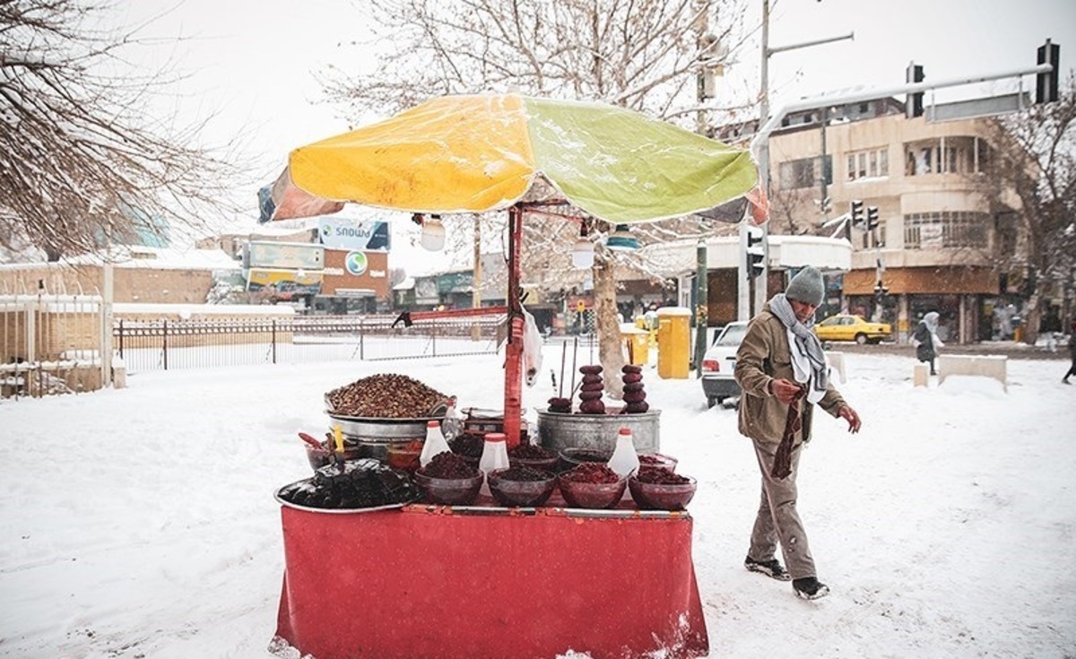 تصاویر| بارش برف در قزوین