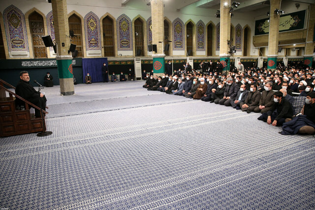 آخرین شب مراسم عزاداری فاطمه‌زهرا با حضور رهبری