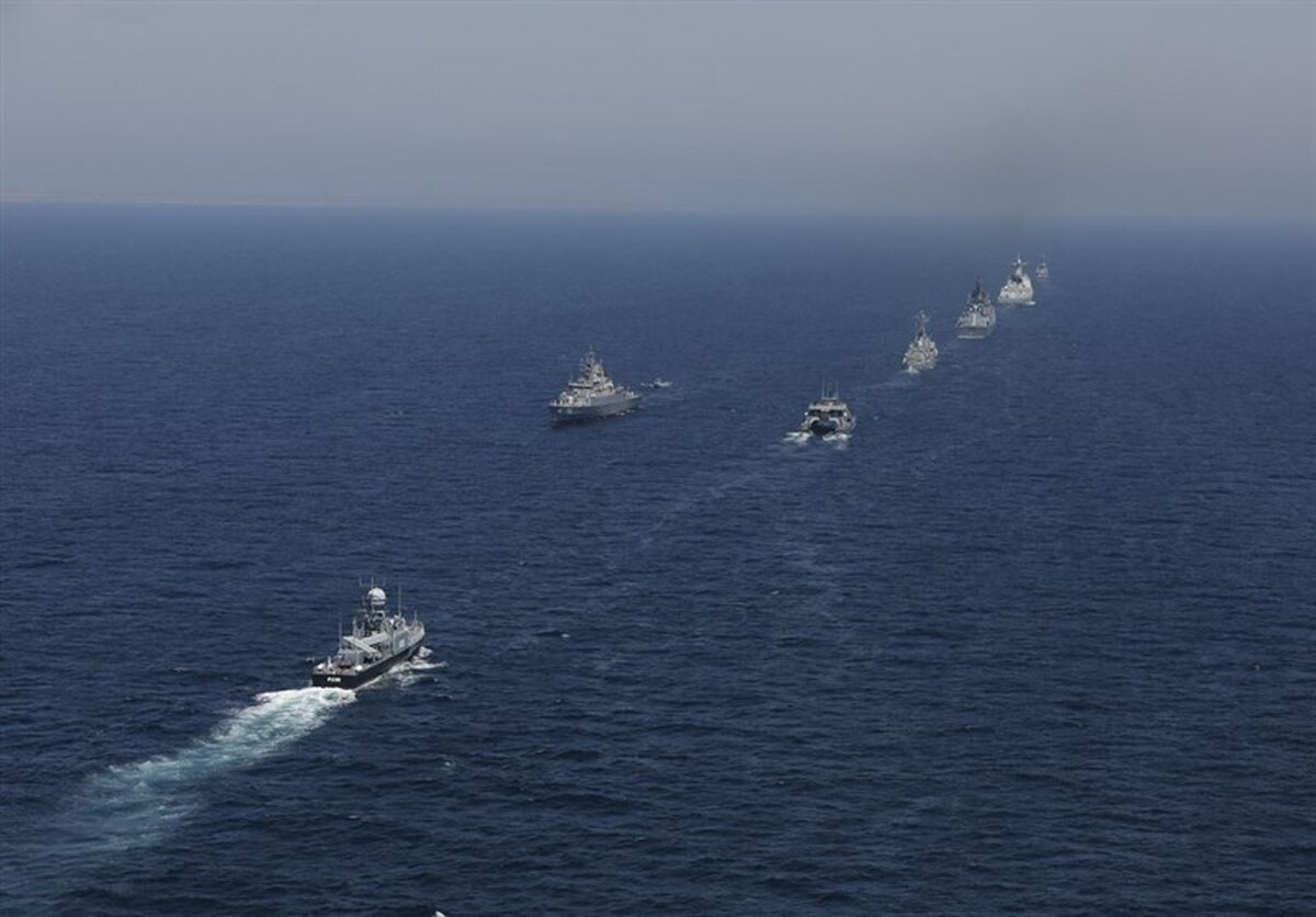 پایان رزمایش دریایی با رژه ناو‌های ایران، چین و روسیه از مقابل «جماران»