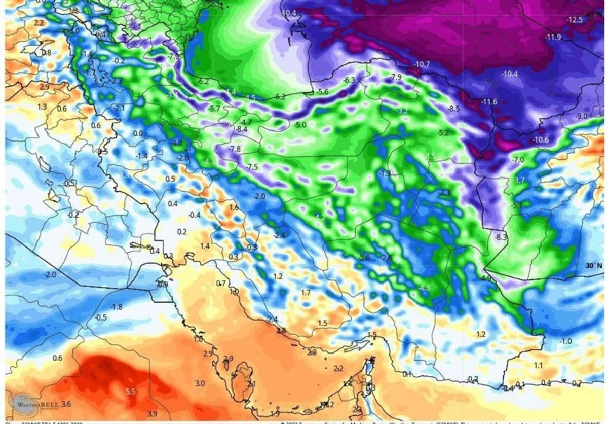 هواشناسی ۱۴۰۱/۱۲/۰۸؛ بارش برف و باران در ۱۰ استان تا چهارشنبه