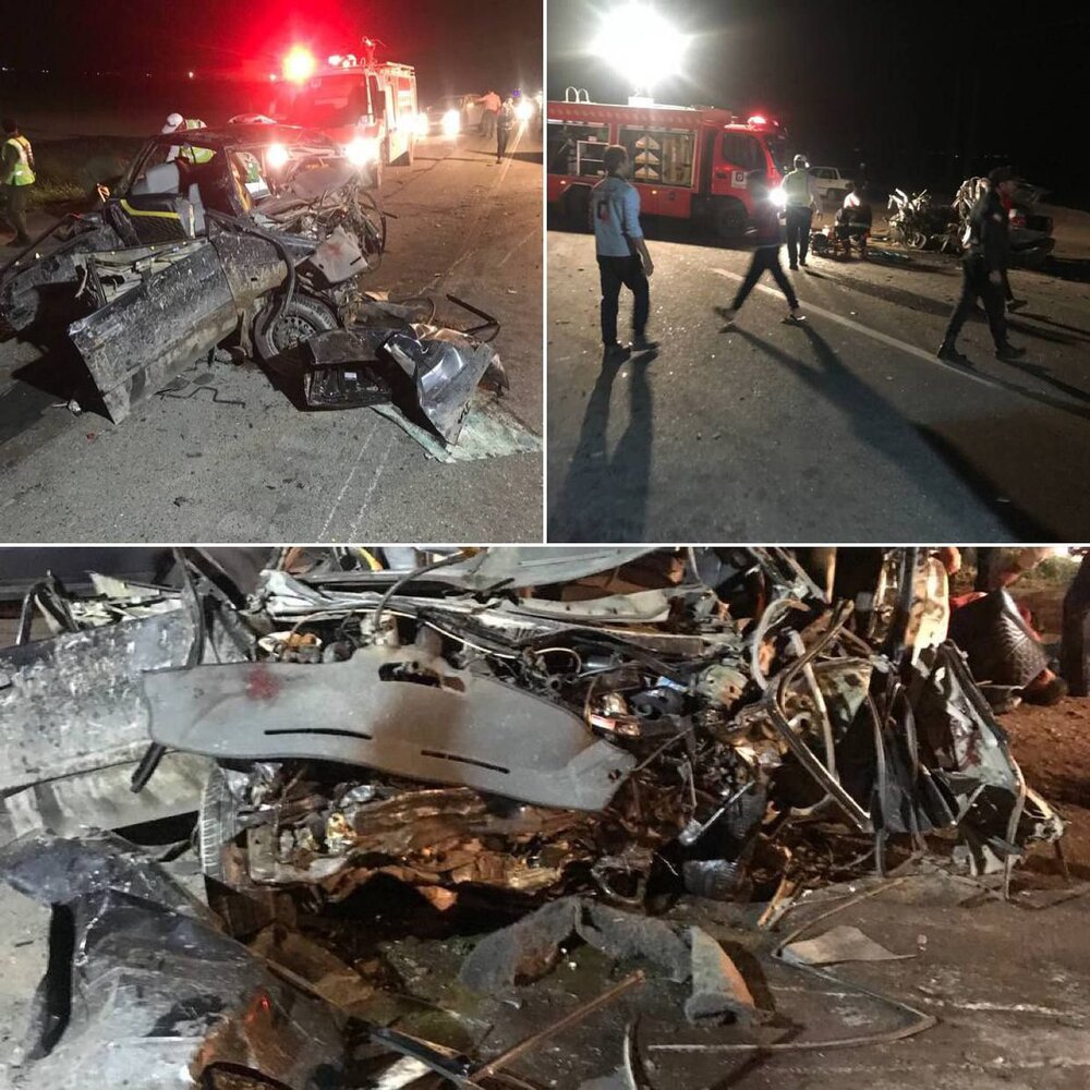 عکس| تصادف وحشتناک دو پراید با ۸ نفر کشته!