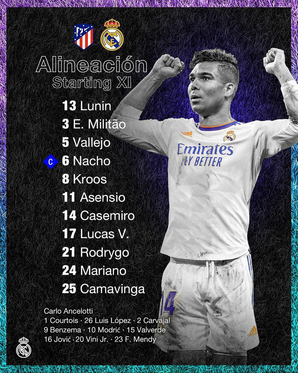 اعلام ترکیب دو تیم اتلتیکو مادرید و رئال مادرید اعلام ترکیب دو تیم اتلتیکو مادرید و رئال مادرید