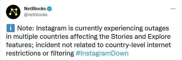 اینستاگرام به صورت جهانی دچار اختلال شد اینستاگرام به صورت جهانی دچار اختلال شد