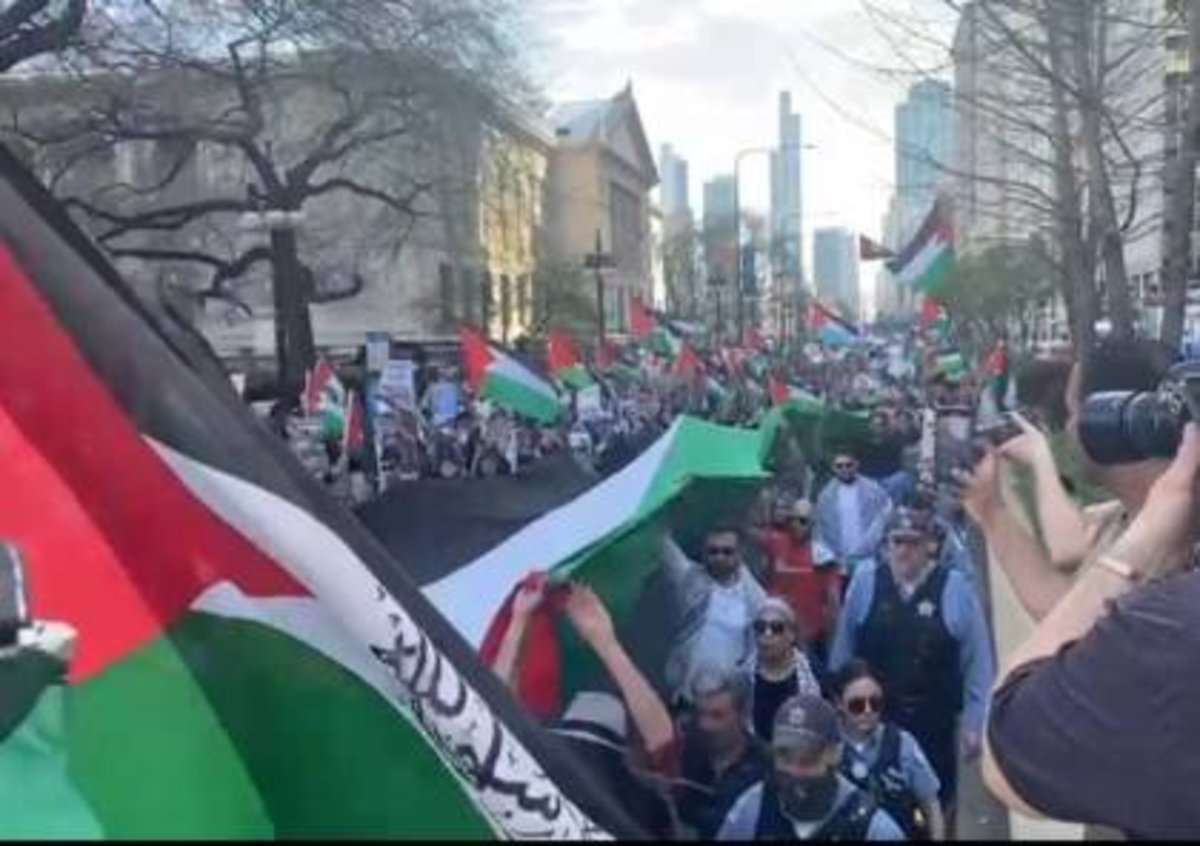 تظاهرات حامیان فلسطین در دو ایالت آمریکا
