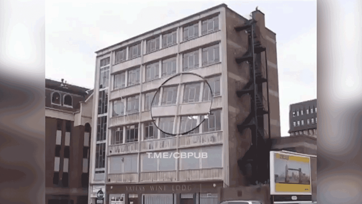 فیلم| دایره ۱۰ متری متحرک در نمای یک ساختمان!