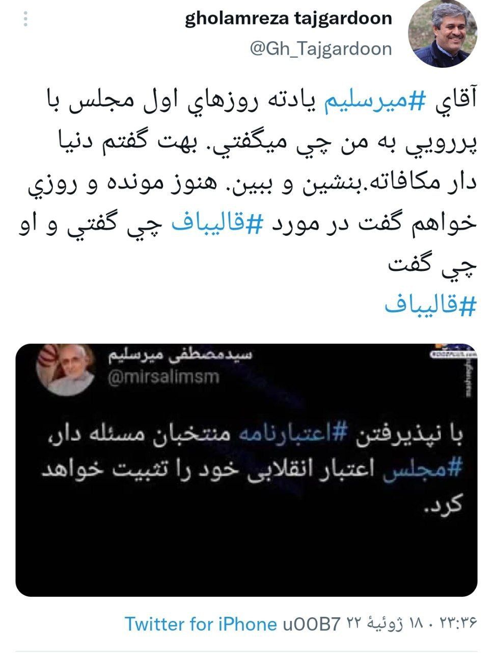 واکنش&zwnj;های تند و کنایه&zwnj;آمیز به افشای بازداشت پسر میرسلیم؛