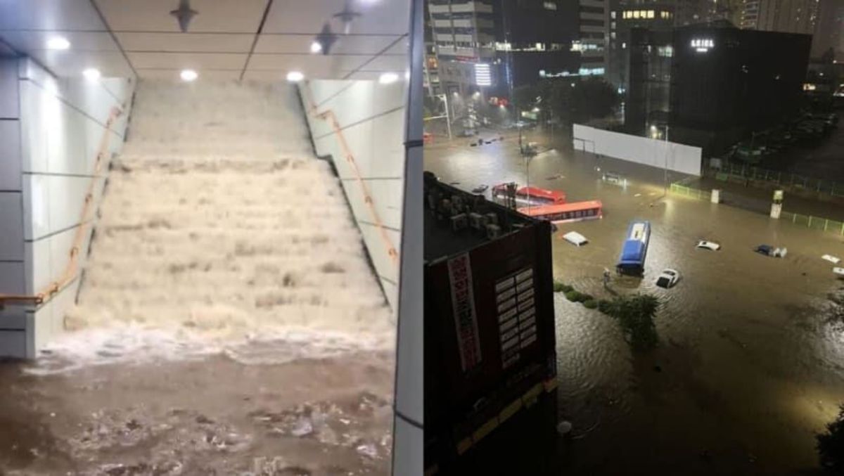 بارندگی بی‌سابقه در پایتخت کره جنوبی