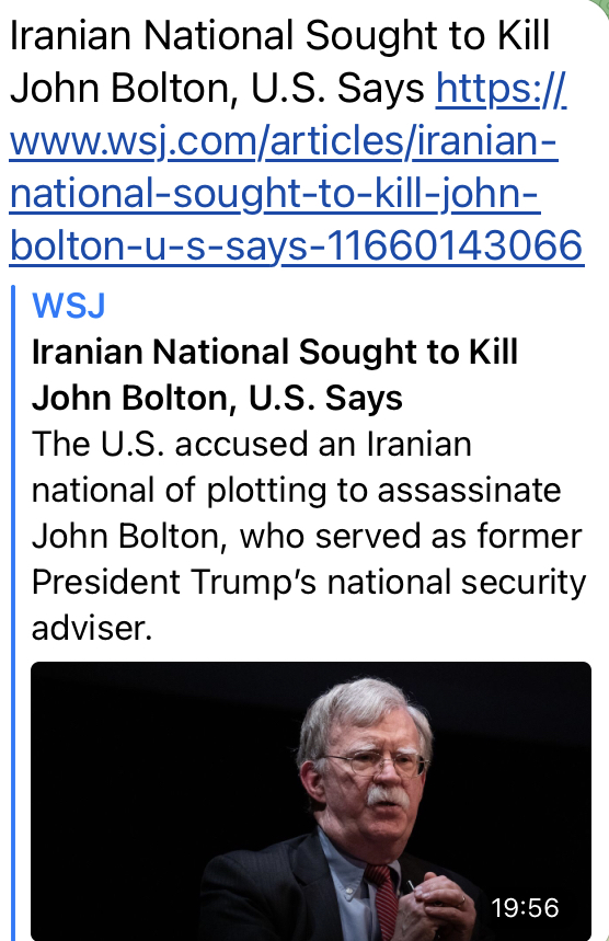 تلاش یک ایرانی برای ترور جان بولتن