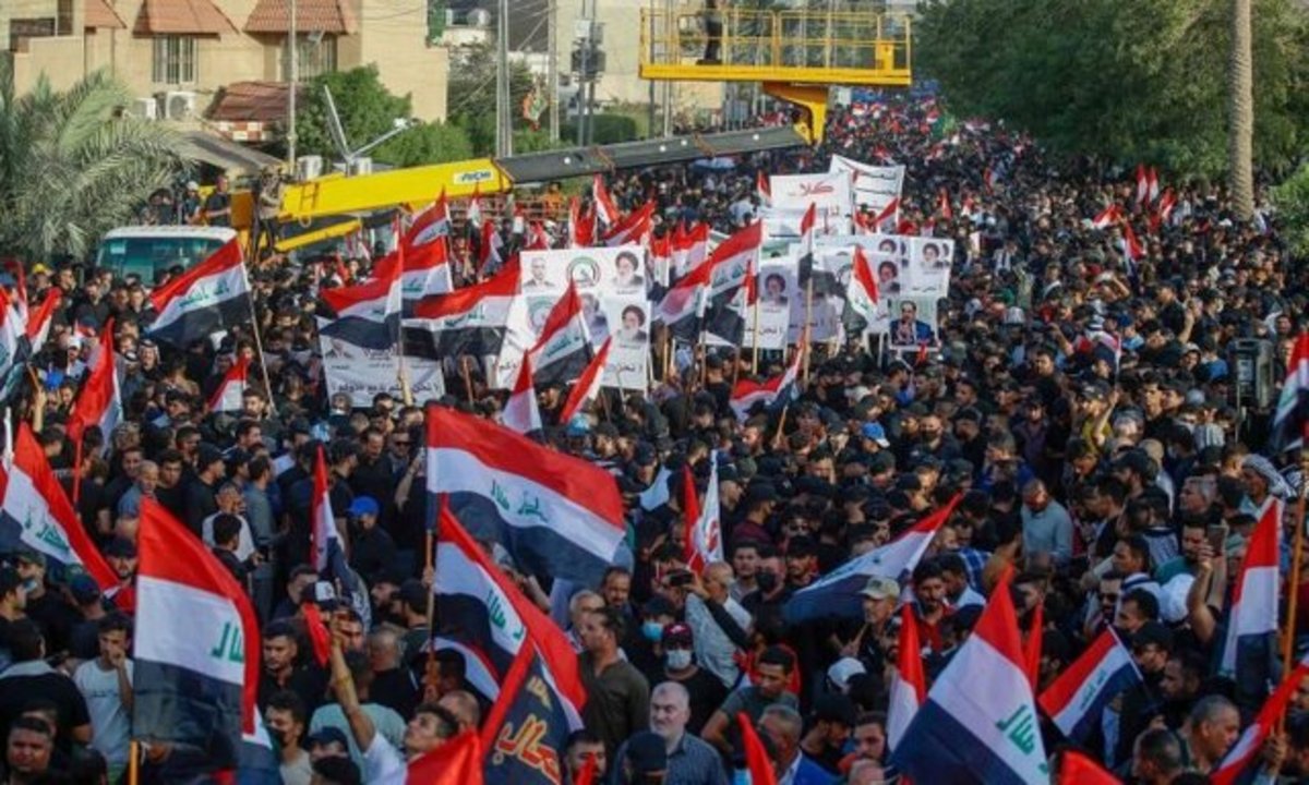 تظاهرات همزمان چارچوب شیعیان عراق و حامیان جریان صدر