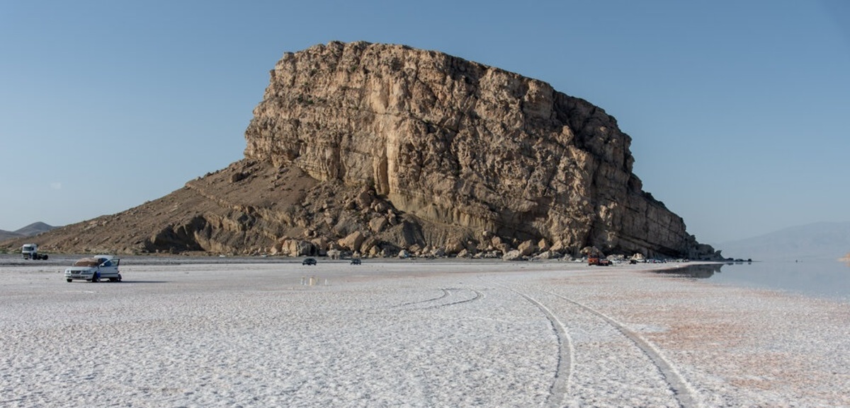 تصاویر| خشک شدن ۹۵ درصد آب دریاچه ارومیه