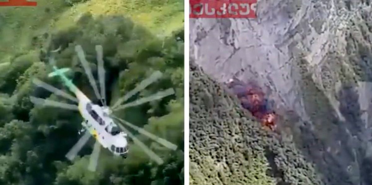 فاجعه انسانی در سقوط بالگرد نظامی گرجستان/ تمامی خدمه جان باختند