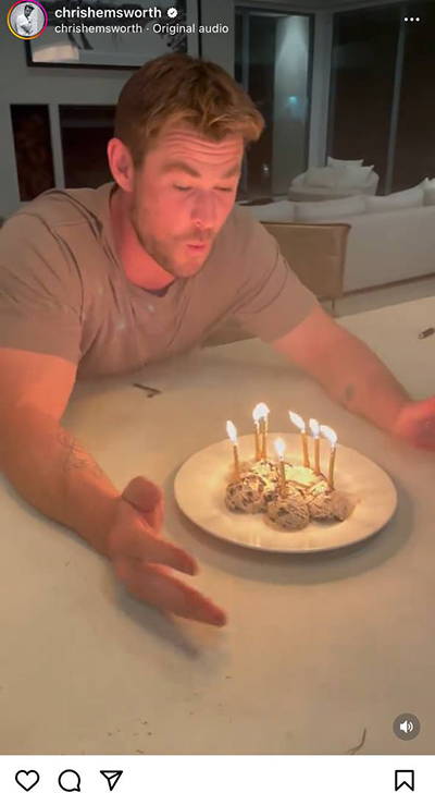 تولد عجیب کریس همسورث /فکرش را هم نمی‌کنید + عکس