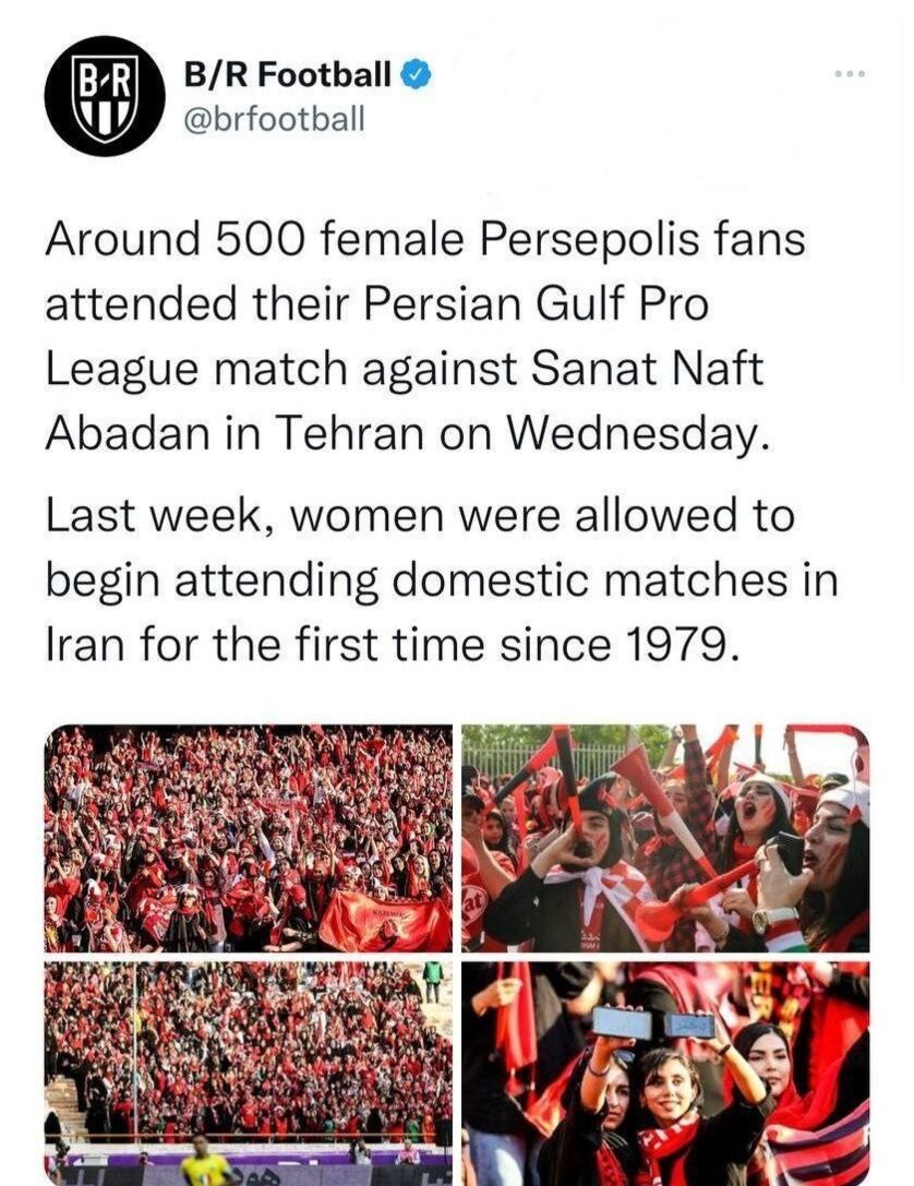 بازتاب حضور زنان پرسپولیس در رسانه معروف انگلیسی /عکس