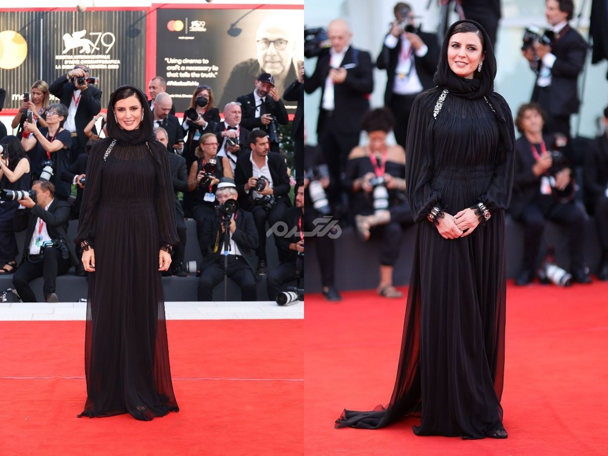 تیپ فوق العاده شیک و بدون آرایش لیلا حاتمی روی فرش قرمز ونیز