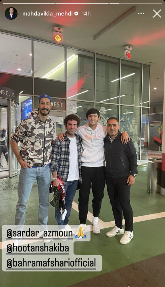 قاب مشترک مهدویکیا با سوپراستارهای فوتبال و سینما قاب مشترک مهدویکیا با سوپراستارهای فوتبال و سینما