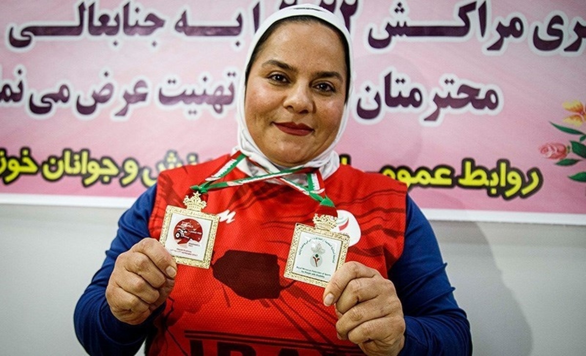 تصاویر| استقبال از هاشمیه متقیان قهرمان دوو میدانی در اهواز