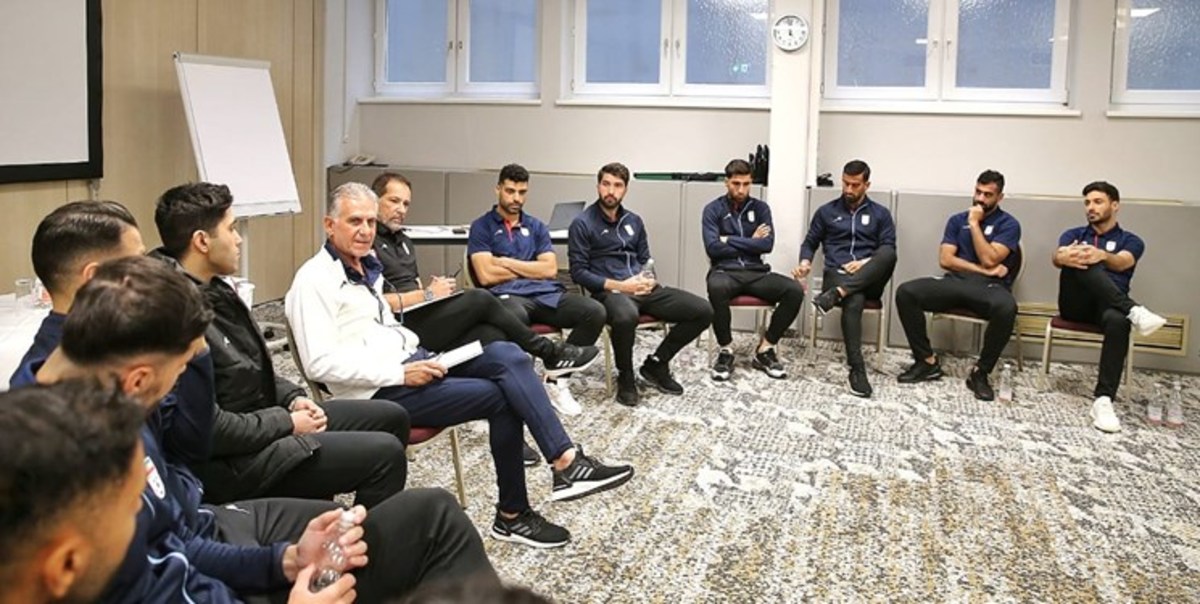 نخستین جلسه فنی کی‌روش با بازیکنان تیم ملی فوتبال