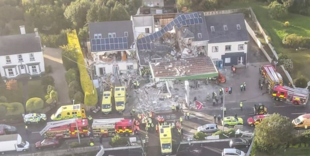 فیلم| انفجار یک پمپ بنزین در ایرلند با ۱۰ کشته