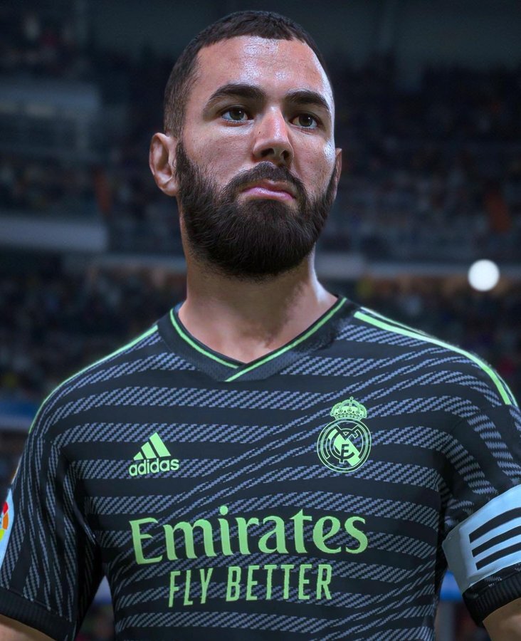 عکس | طراحی شگفت‌انگیز چهره کریم بنزما در فیفا ۲۳