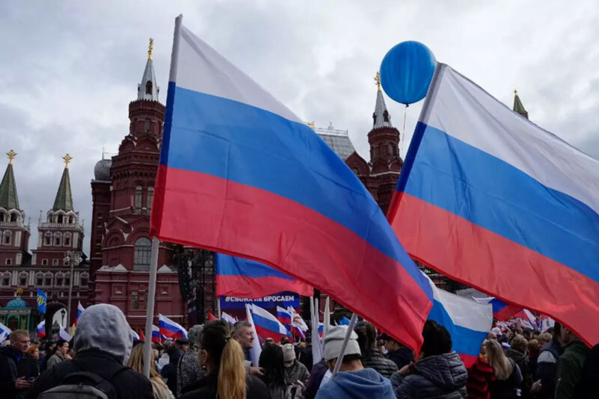 فیلم| مراسم الحاق مناطق اوکراین در میدان سرخ مسکو