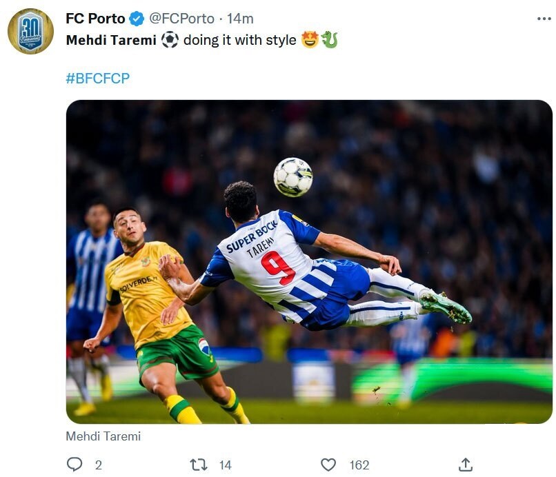 عکس| واکنش باشگاه پورتو به قیچی برگردان طارمی عکس| واکنش باشگاه پورتو به قیچی برگردان طارمی