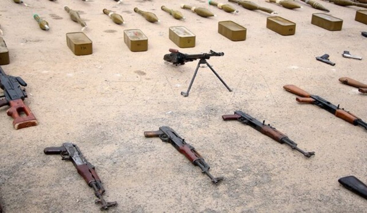کشف مقادیر زیادی اسلحه متعلق به داعش در سوریه