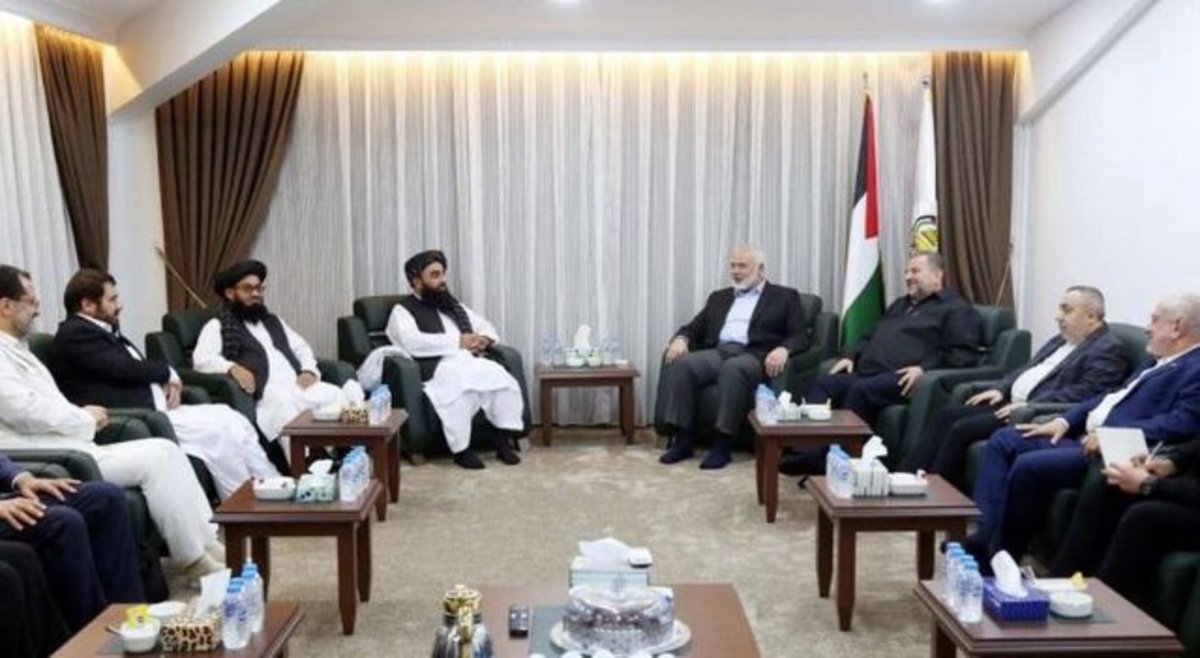 دیدار هنیه با هیاتی از طالبان