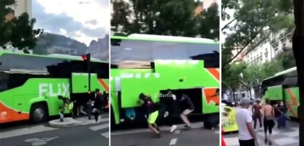 فیلم| سرقت چمدان‌های مسافران از اتوبوس در حال حرکت!
