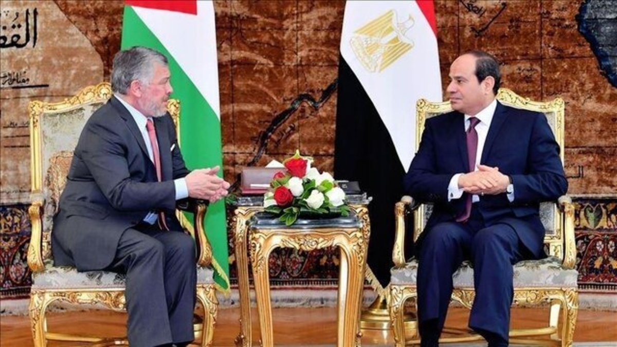 گفتگوی پادشاه اردن و رئیس جمهور مصر