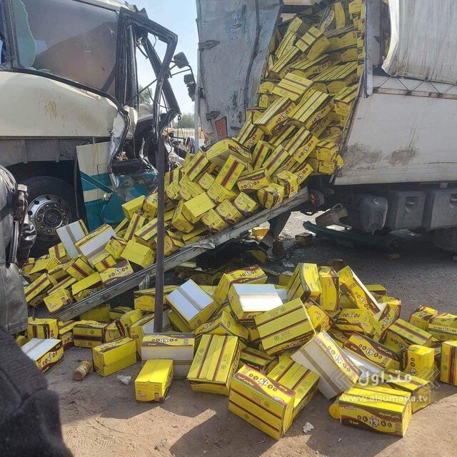 تصادف اتوبوس حامل زائران ایرانی در نجف تصادف اتوبوس حامل زائران ایرانی در نجف