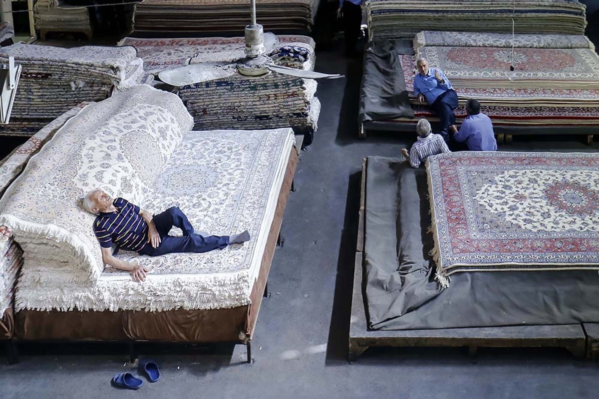 تصاویر| بازار فرش تهران در حال نابودی