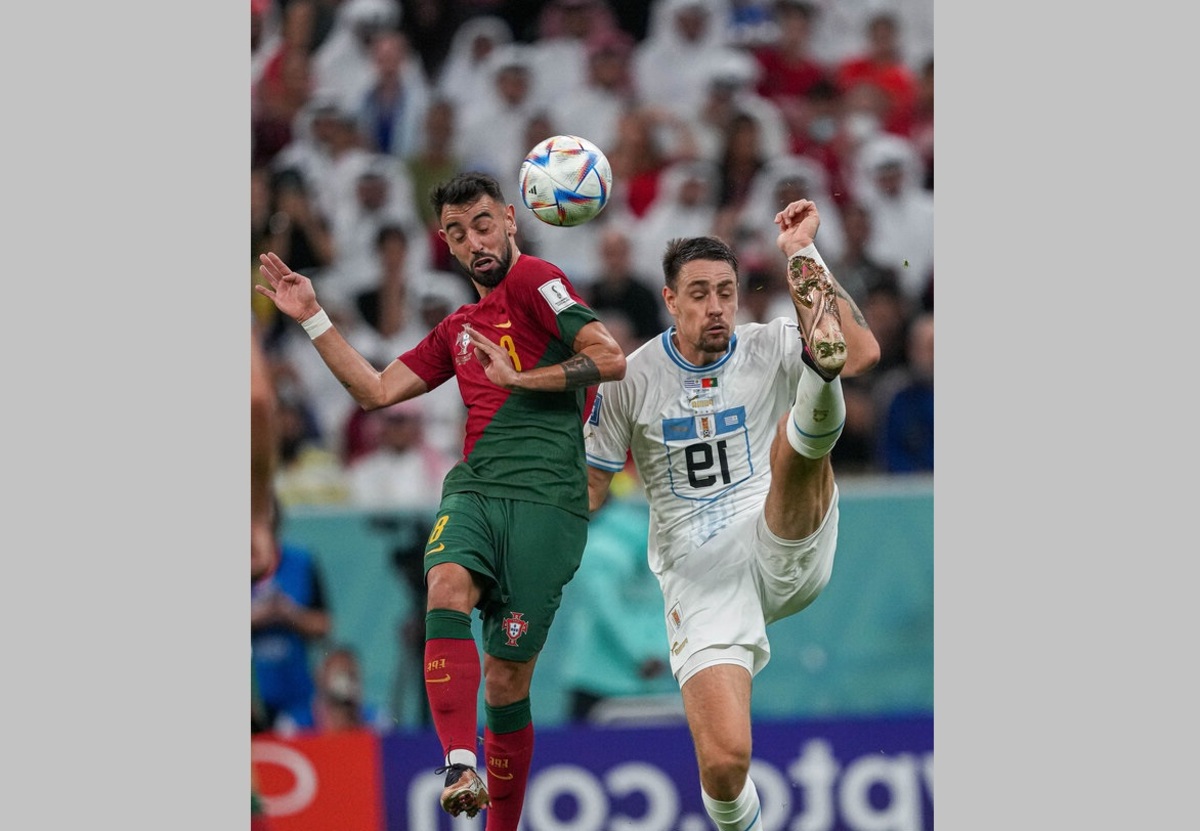 تصاویر| دیدار تیم‌های پرتغال و اروگوئه