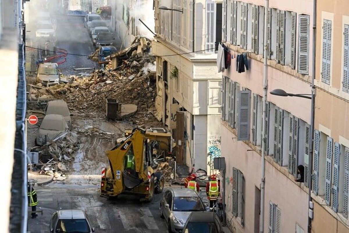 وقوع انفجار و ریزش ۲ ساختمان در «مارسی» فرانسه