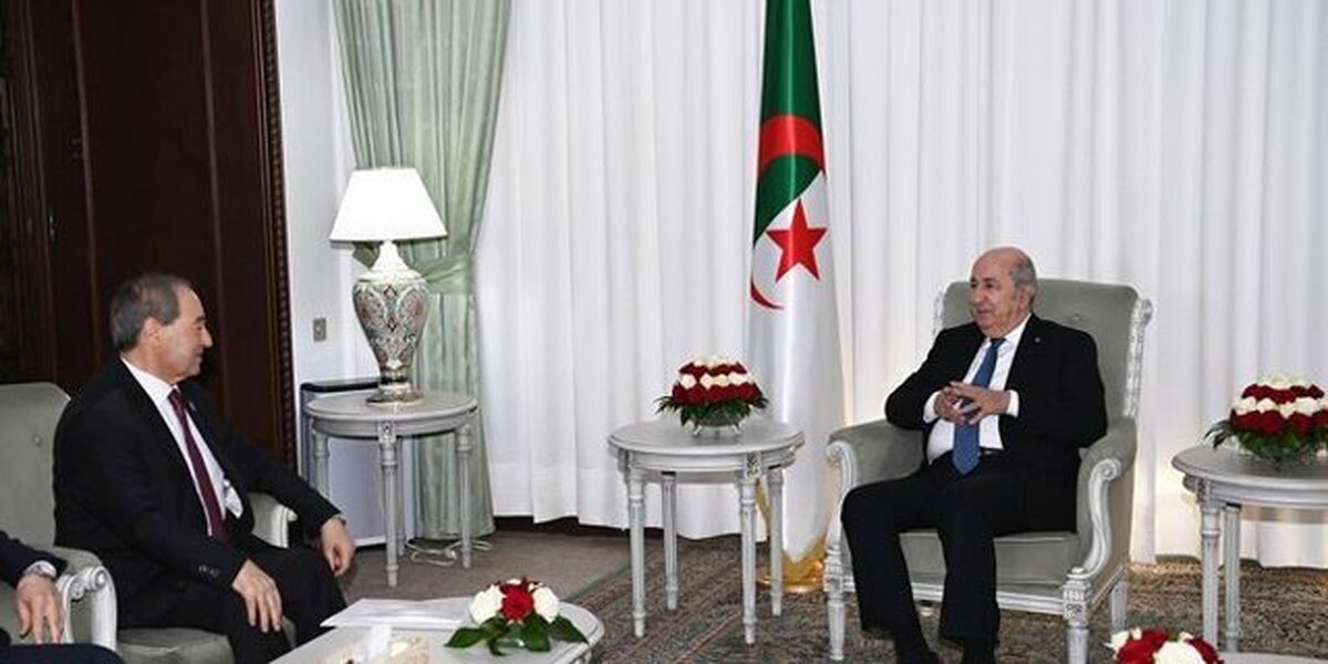 پیام اسد در دستان رئیس‌جمهوری الجزایر
