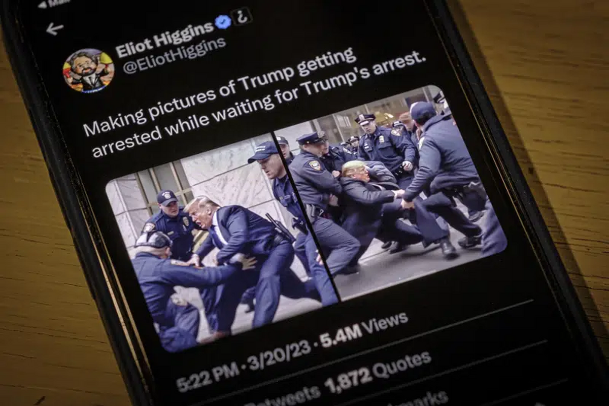 تصویر هوش مصنوعی از لحظه بازداشت ترامپ