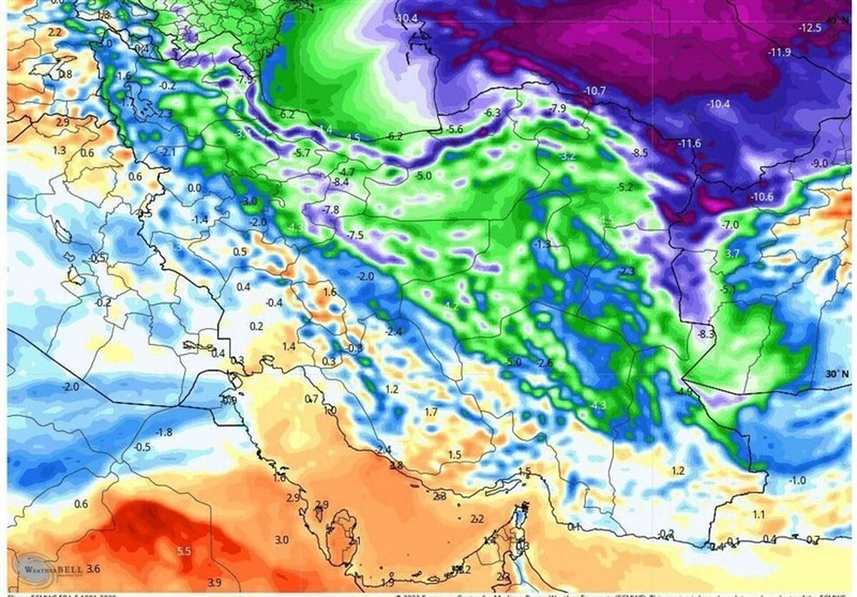 هواشناسی ایران ۱۴۰۲/۰۱/۰۹؛ سامانه بارشی جدید در راه ایران