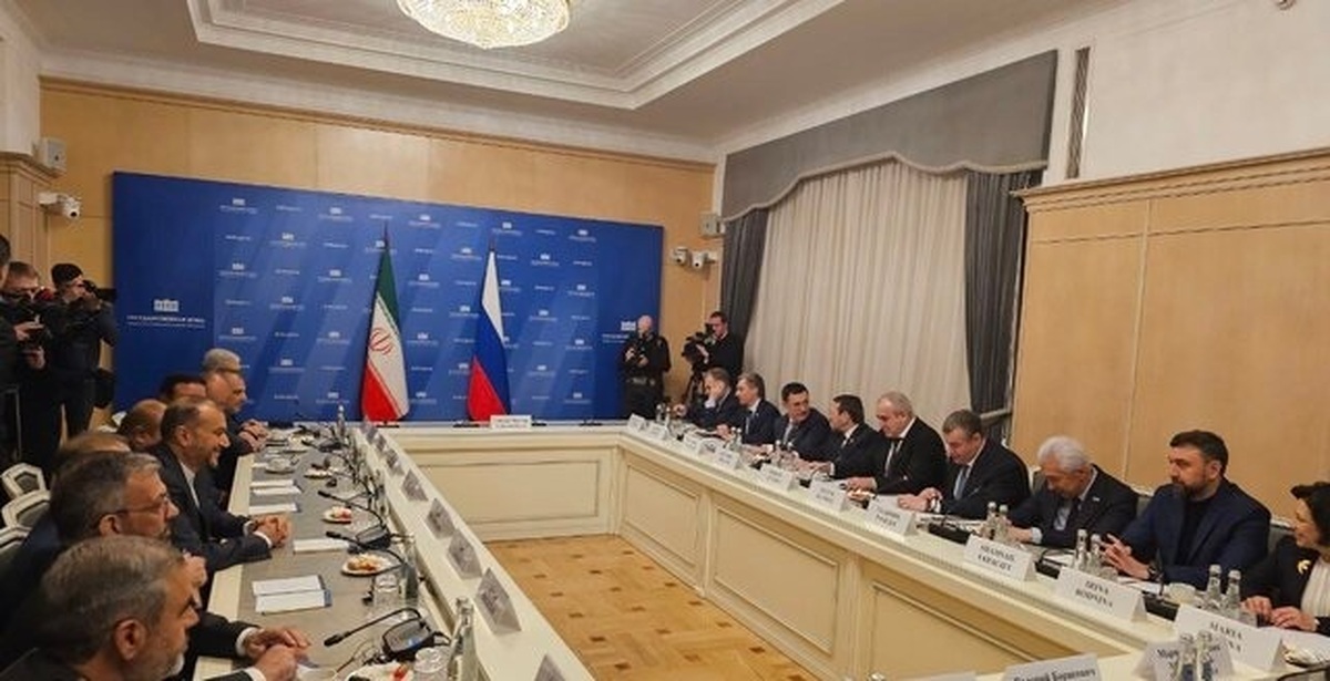 دیدار امیرعبداللهیان با رئیس کمیسیون روابط خارجی دومای روسیه