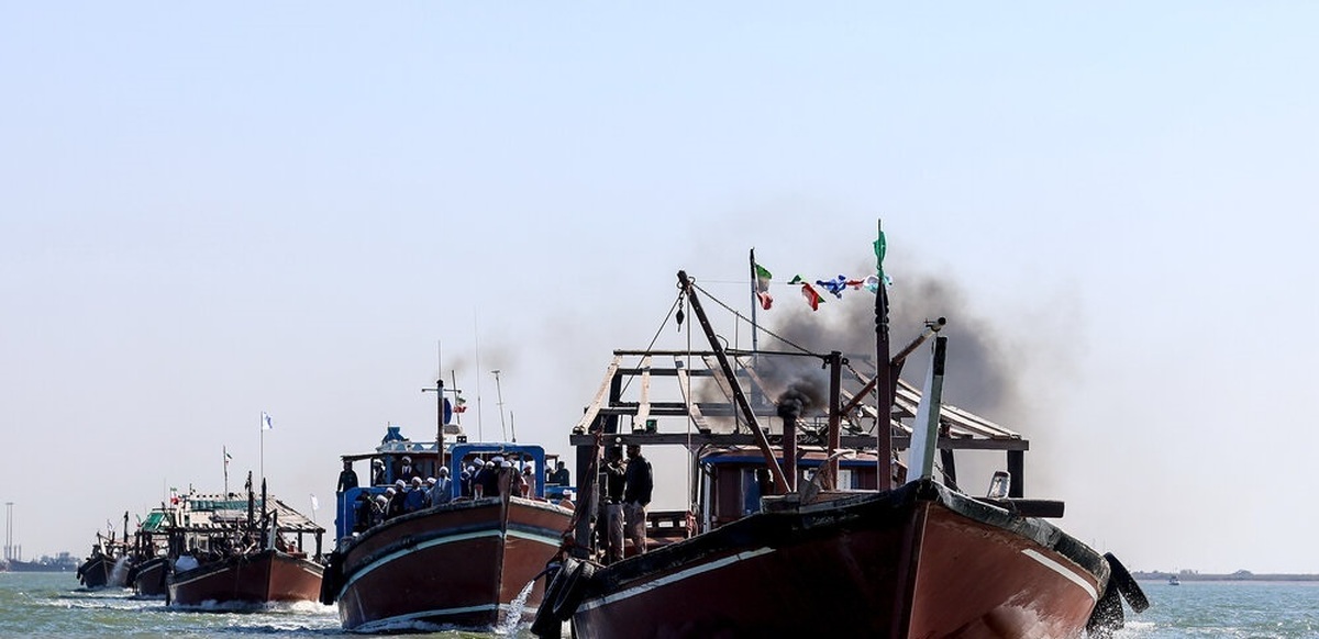 تصاویر| رژه مشترک بسیج دریایی ایران و  حشدالشعبی در اروندرود