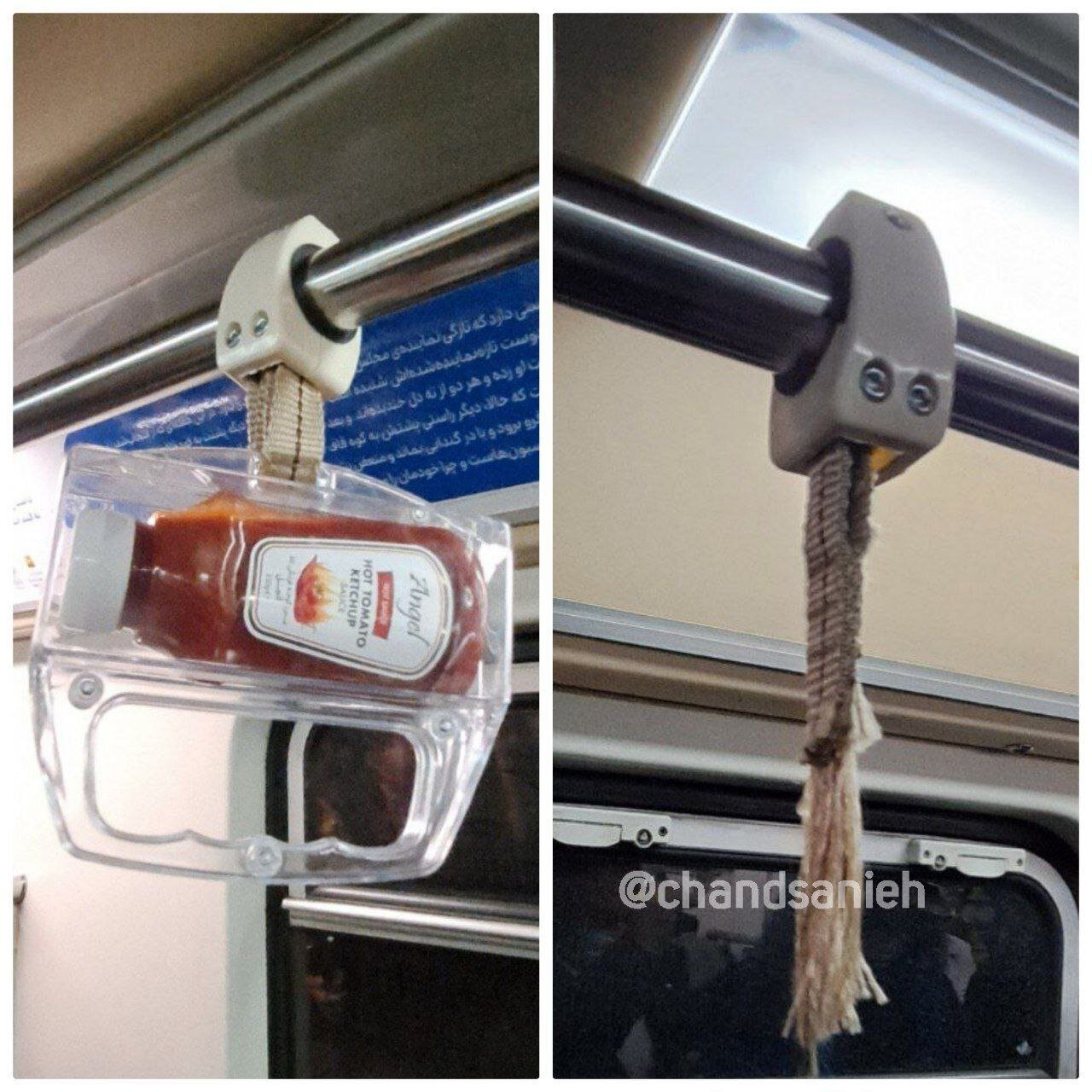 عکس| سرقت سس تبلیغاتی در متروی تهران!