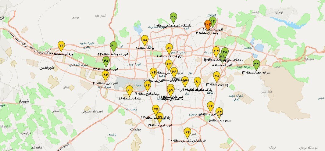 تداوم هوای سالم در تهران تداوم هوای سالم در تهران