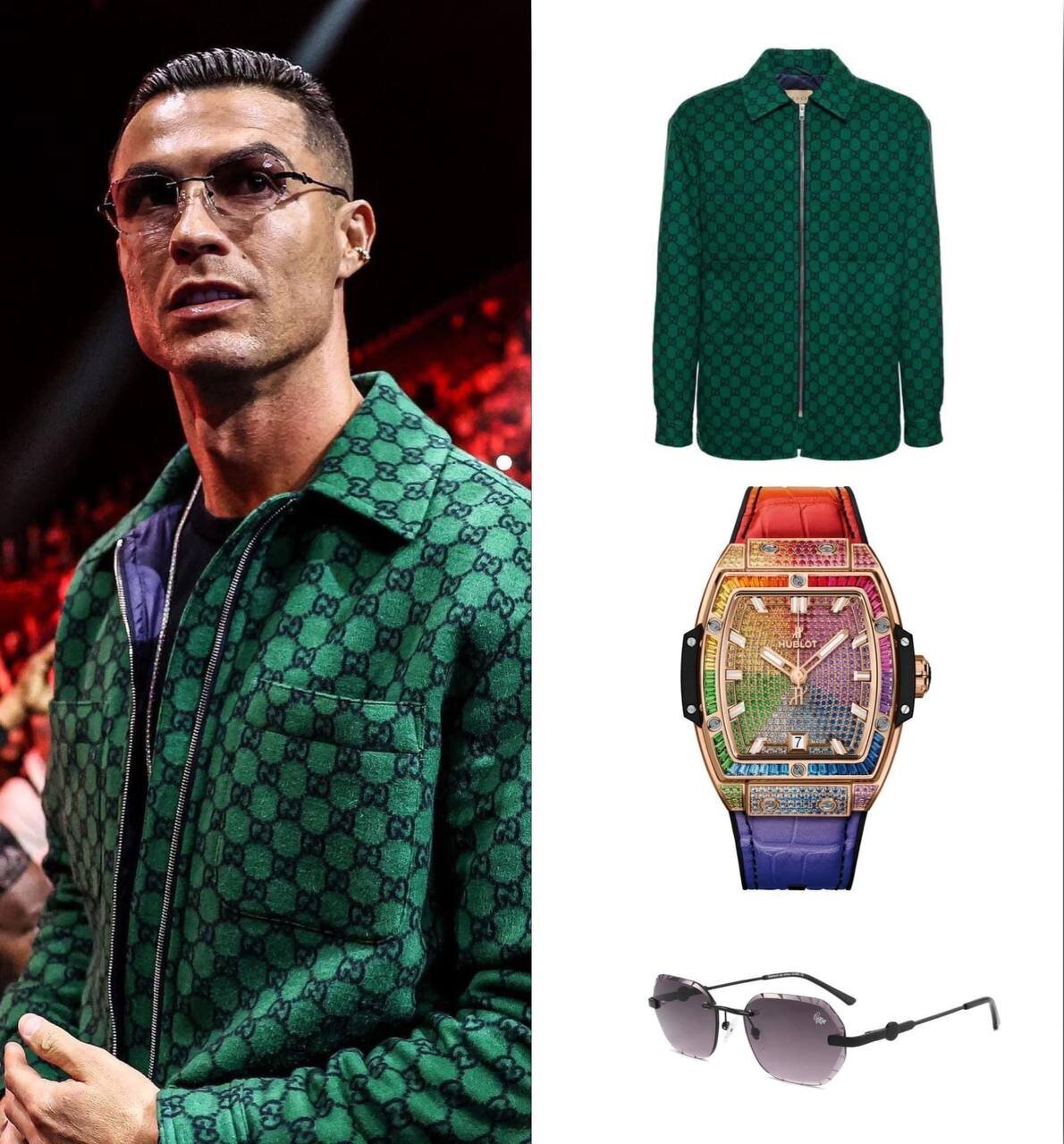 عکس| تیپ لاکچری کریستیانو رونالدو با ساعت ۵ میلیاردی عکس| تیپ لاکچری کریستیانو رونالدو با ساعت ۵ میلیاردی