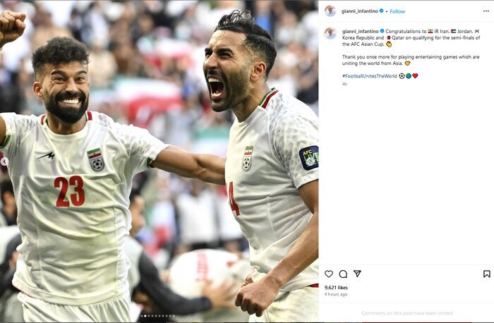 پیام رئیس فیفا به ایران/ تاریخ و ساعت بازی ایران و قطر پیام رئیس فیفا به ایران/ تاریخ و ساعت بازی ایران و قطر