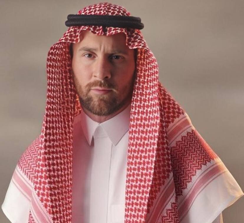 عکس‌| لیونل مسی لباس عربی پوشید!