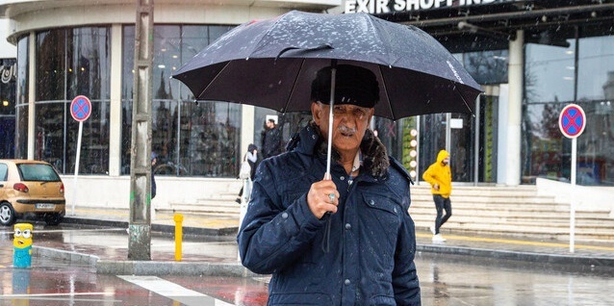 تهران زیر رگبار باران در آغاز سال جدید