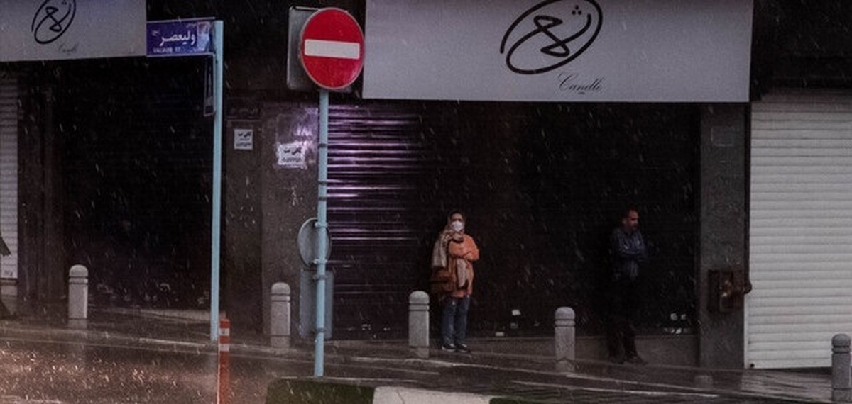 طوفان، باران و رعد و برق در تهران