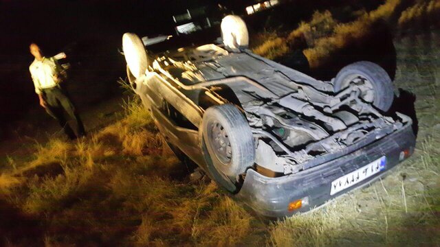 واژگونی 2 خودرو در محور‌های کرمان با 10 مصدوم